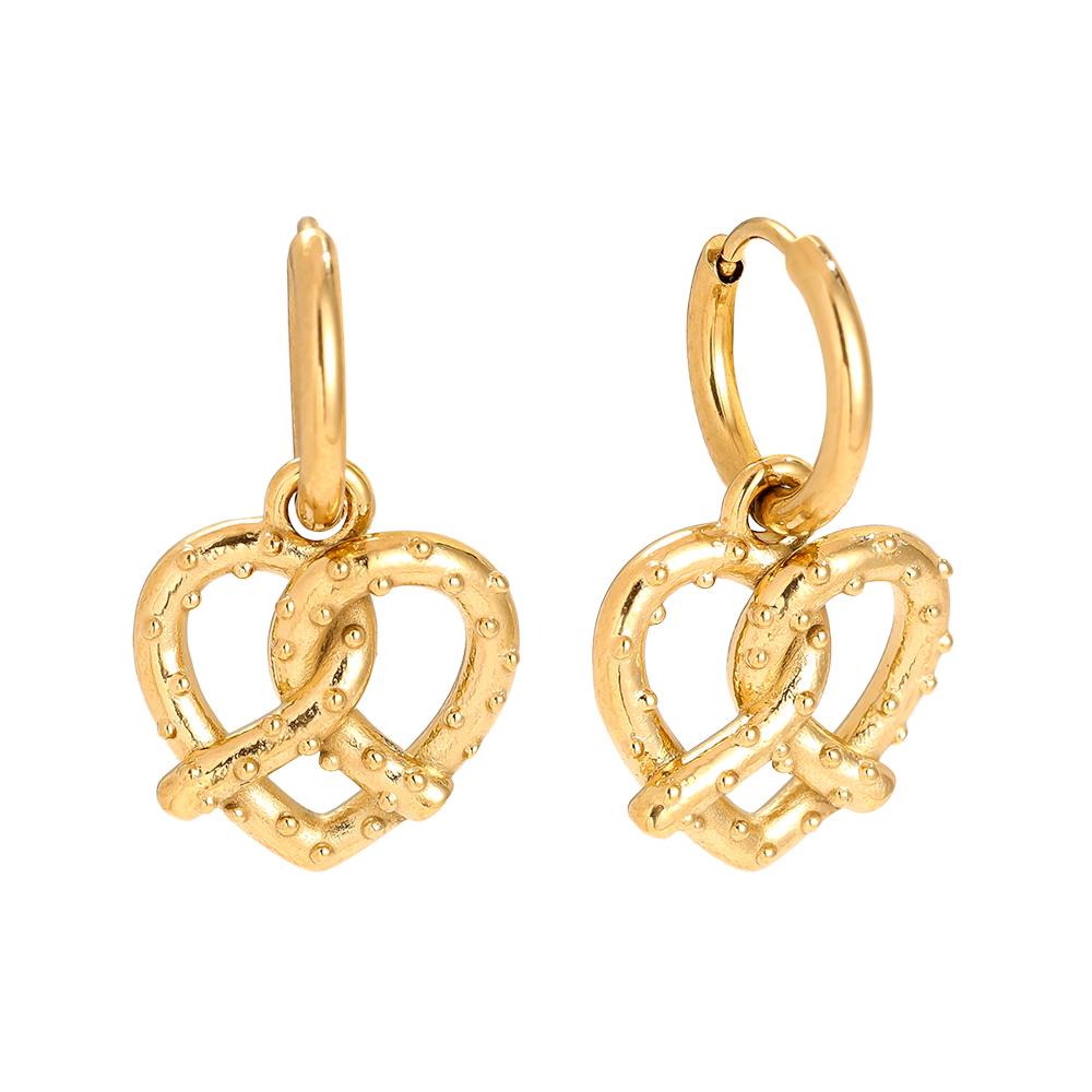 2.5cm Just Pretzel Edelstahl Ohrringe        