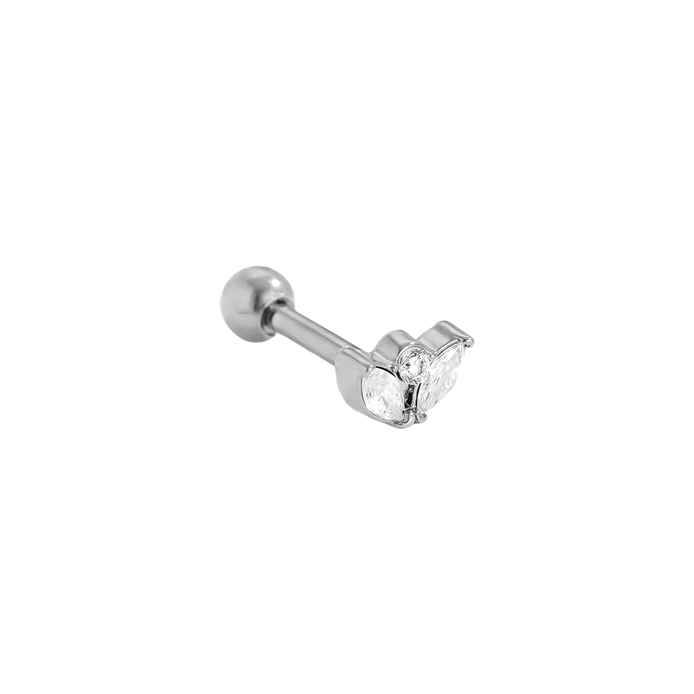 5mm Mini Diamond Crown Edelstahl Piercing      