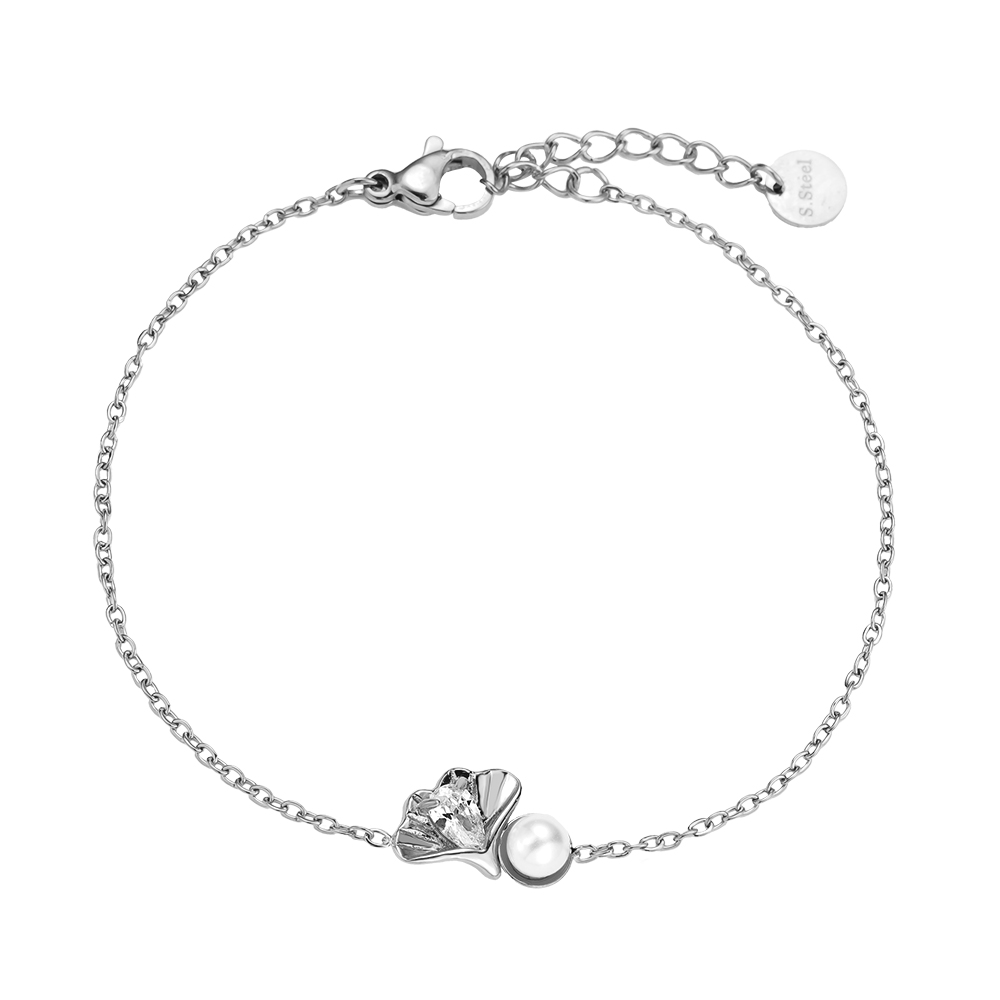 16cm Schell And Pearl Edelstahl Armband    