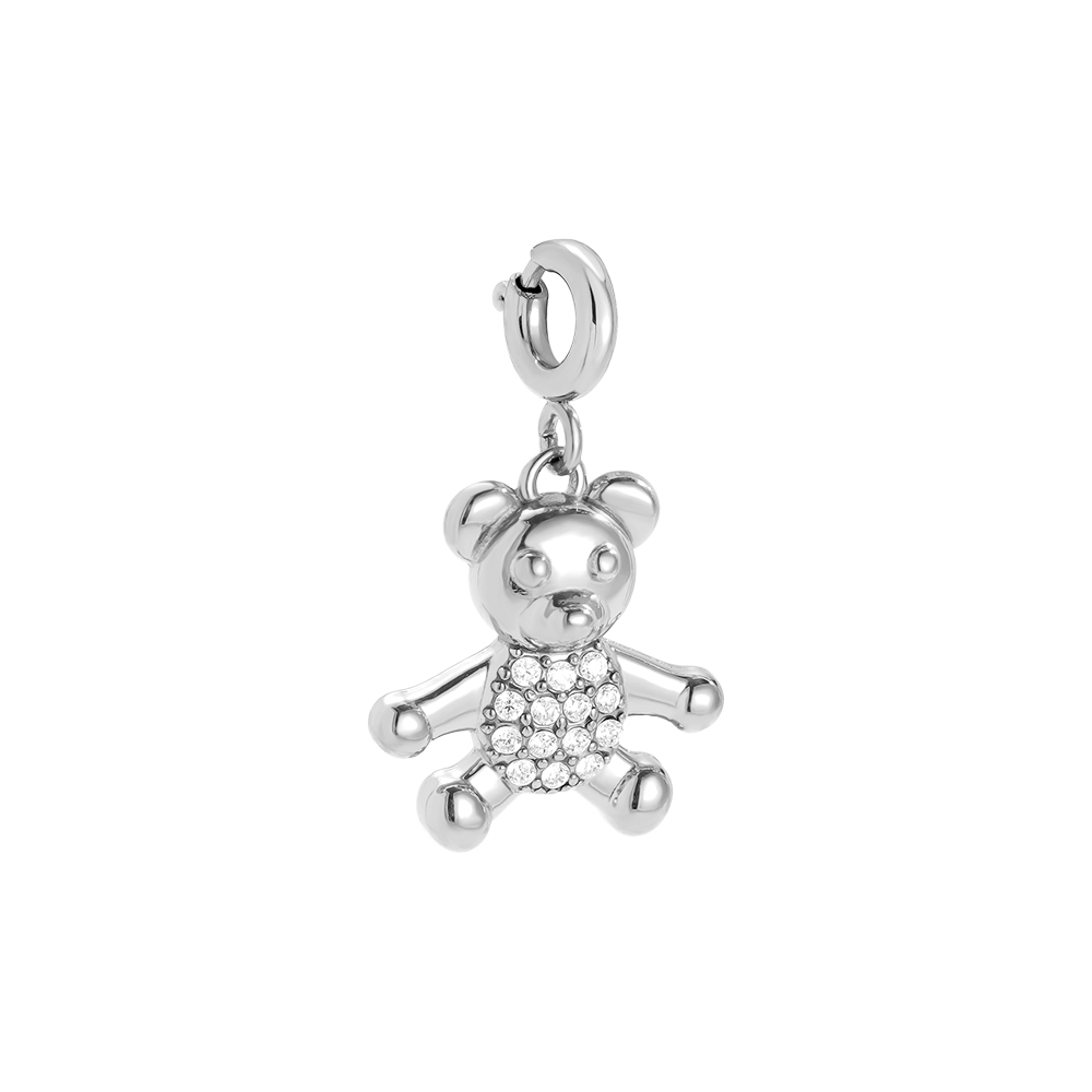 15.5mm Spring Clasp Nice Diamond Bear Edelstahl Pendant 15.5mm Spring Clasp Nice Diamond Bear Edelstahl Pendant
