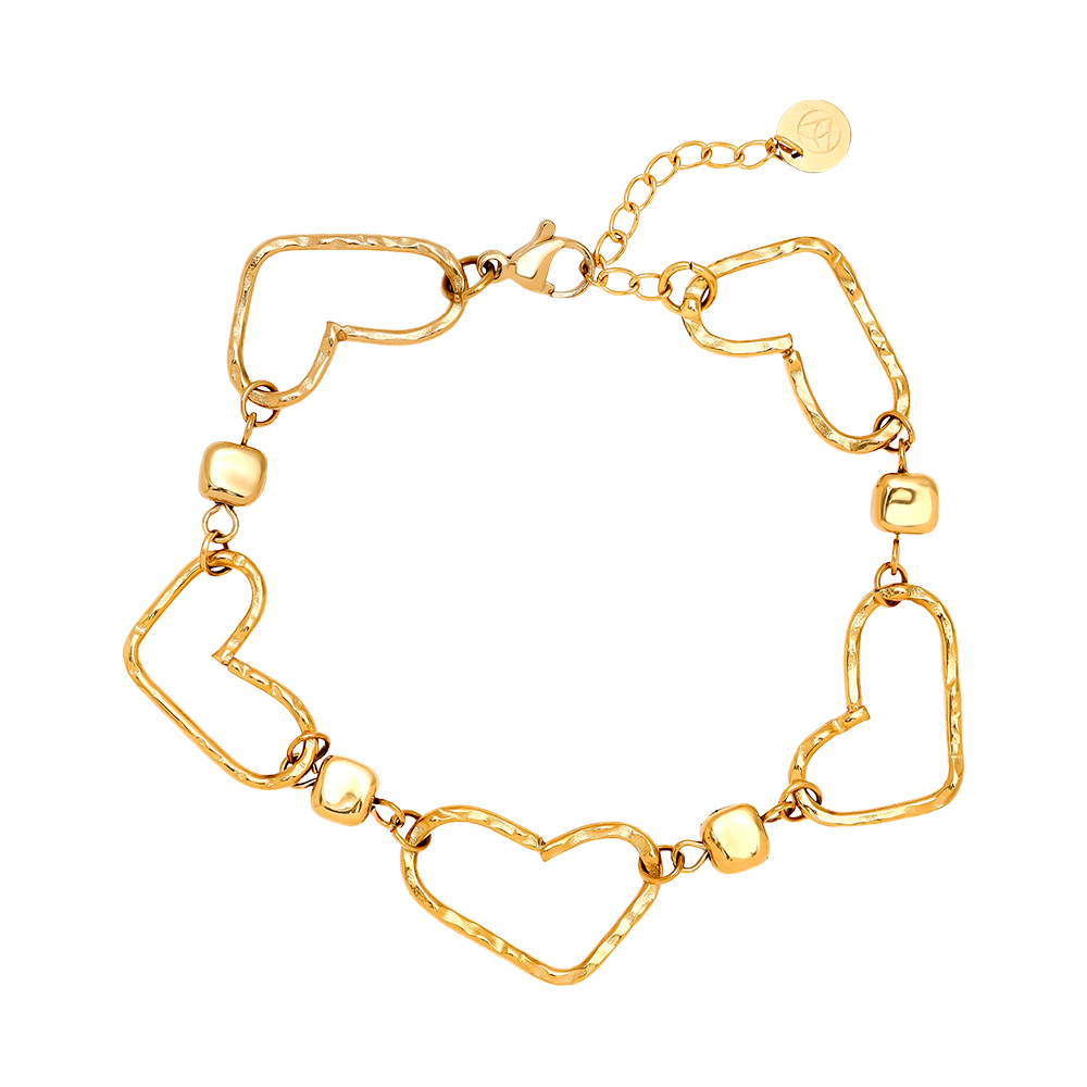 17cm Cool Heart Chain Edelstahl Armkette   