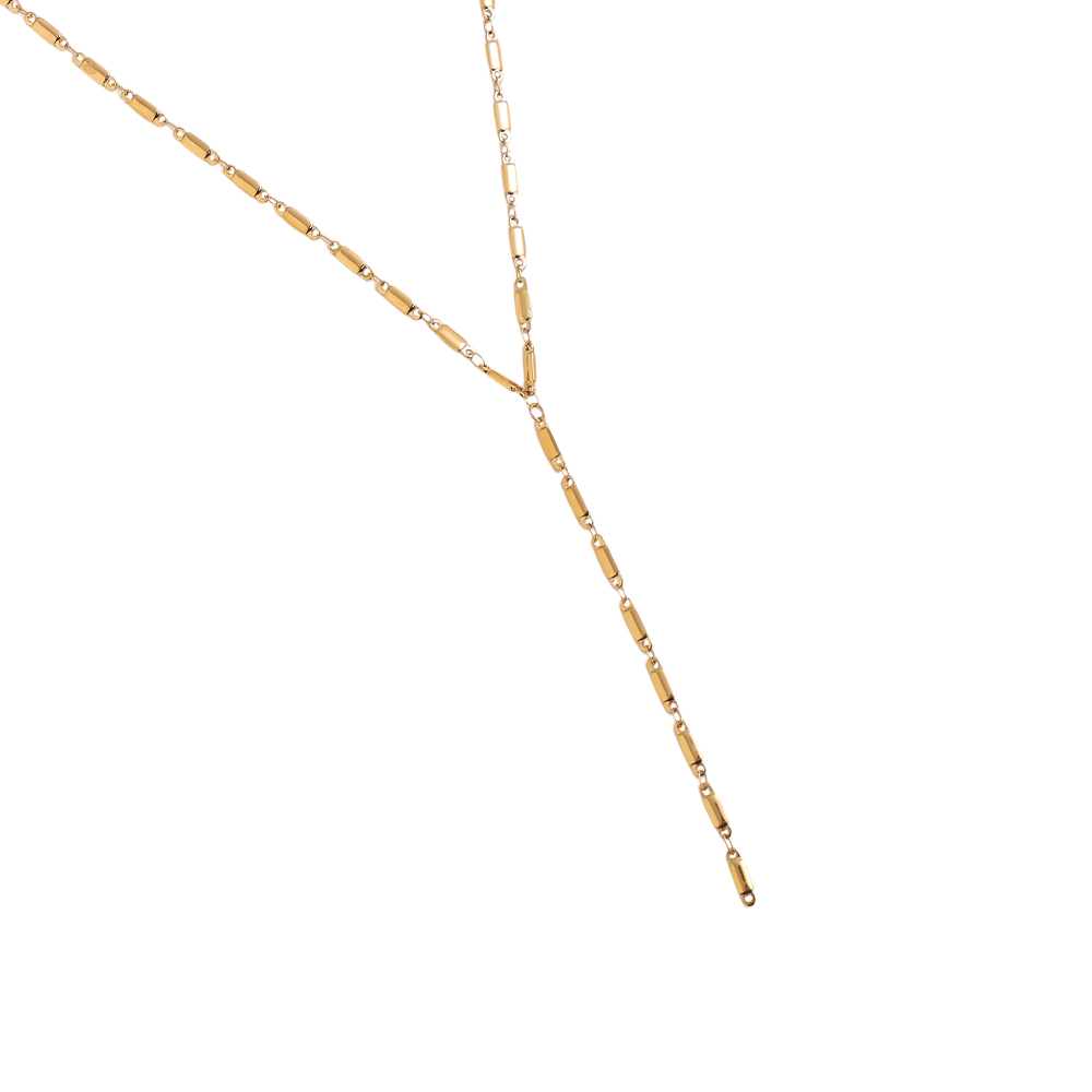 60+10cm Rechteckkette Edelstahl Halskette       