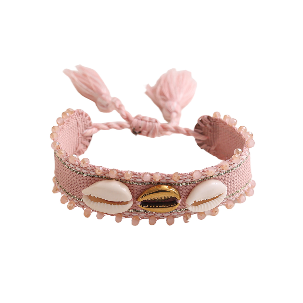 Muschel auf einem Polyesterbeutel Edelstahl Armband