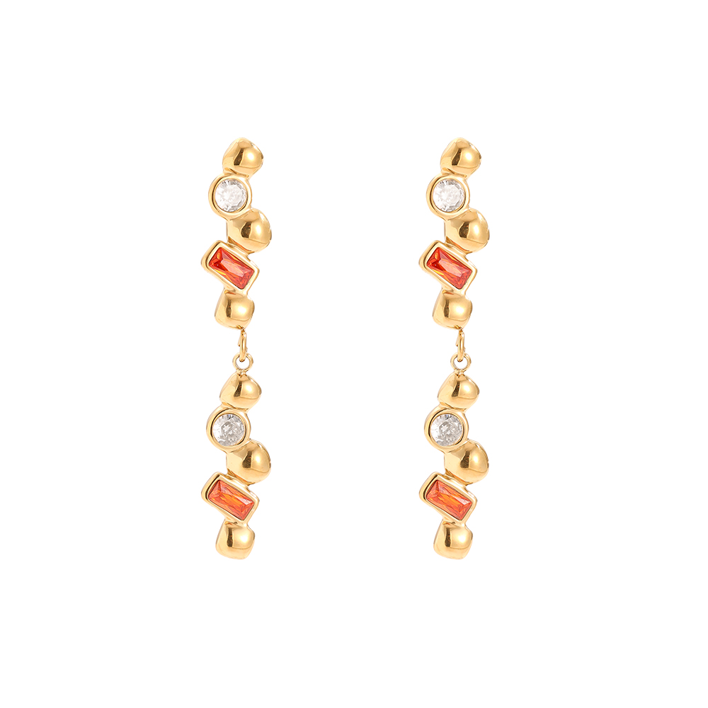 0.6*3.6cm Nice Diamond Long Edelstahl Ohrringe 