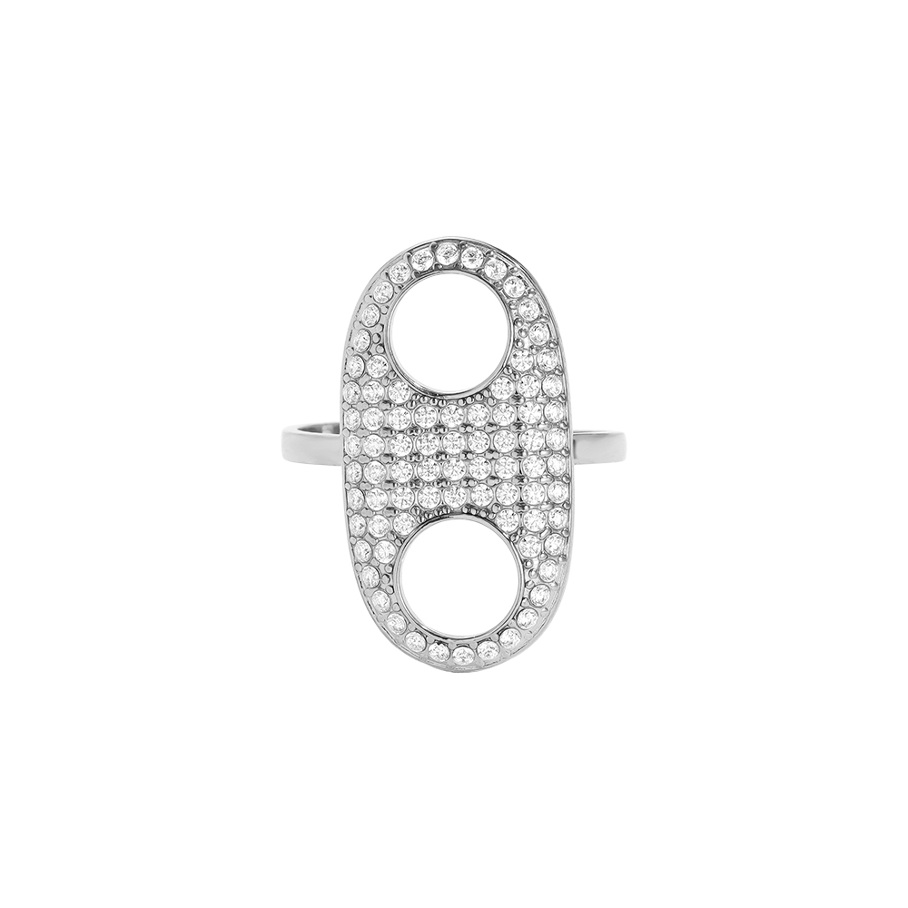 Great Pig Nose Diamond Edelstahl Ring     