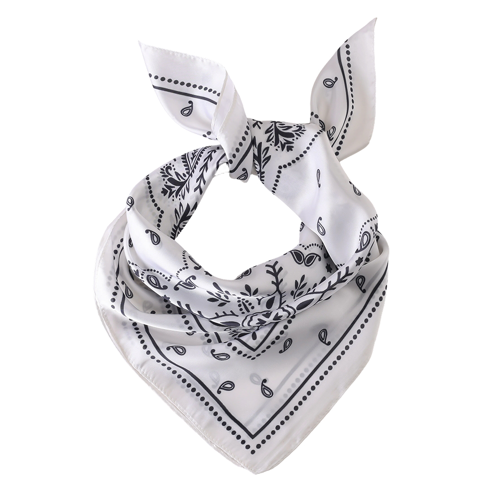 68*68cm Blau-Weißer Paisleymuster Schal