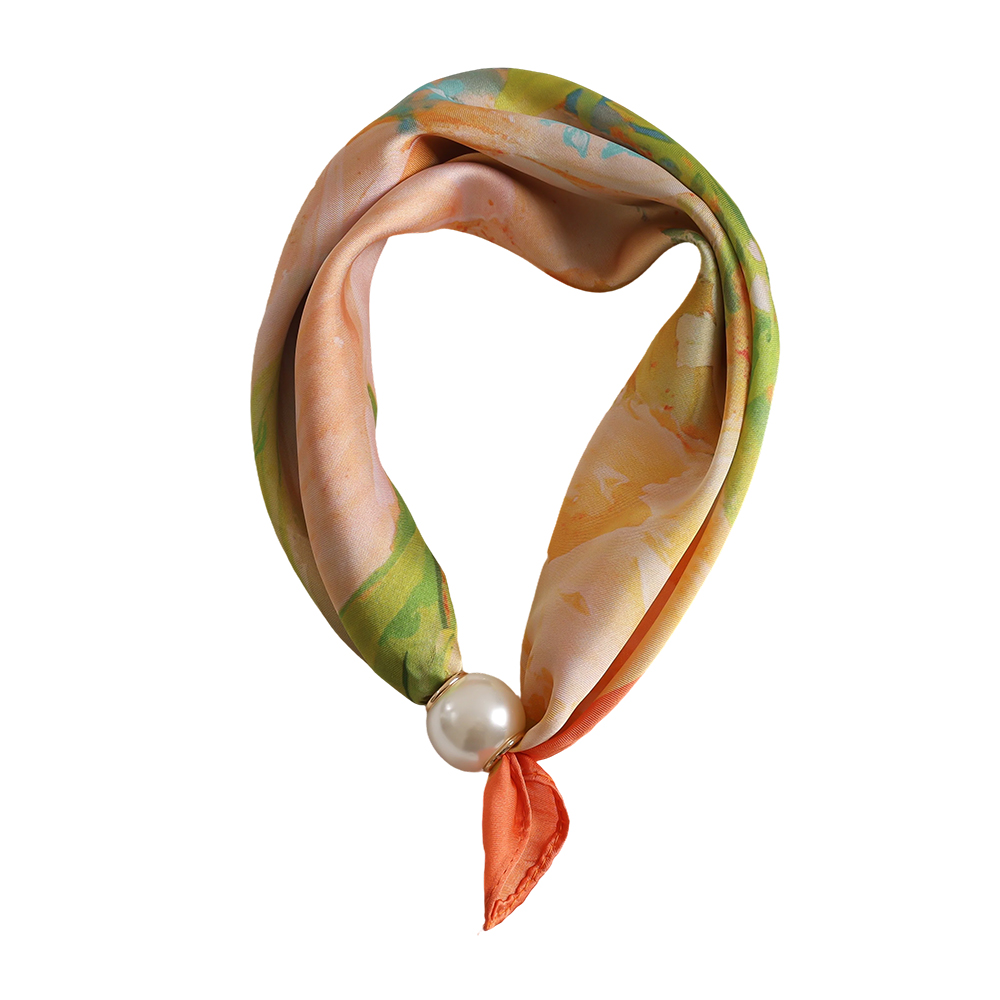 43cm Buntes Blumenmuster Perlen Schal	