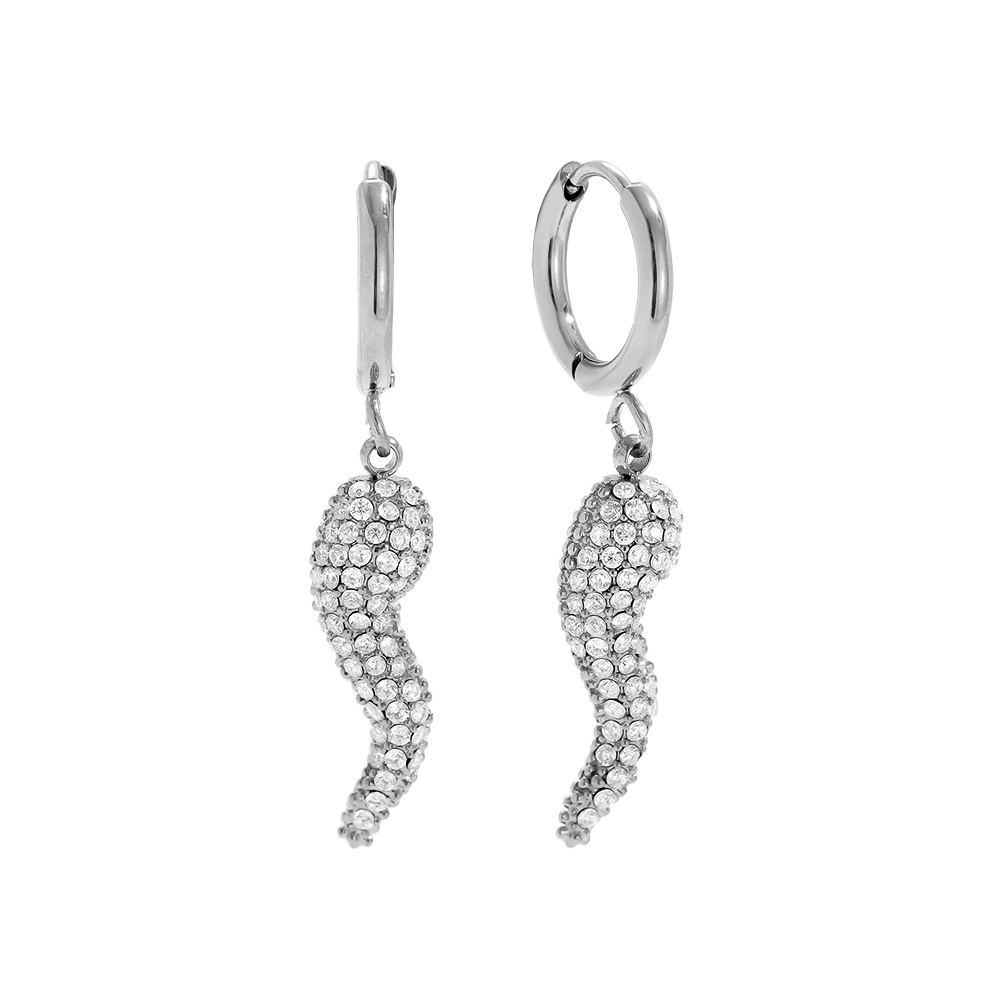 32mm Diamond Pepper Edelstahl Ohrringe        