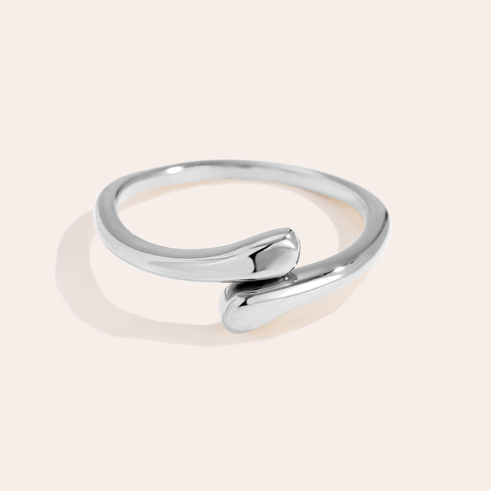 Tiny Drops Edelstahl Ring