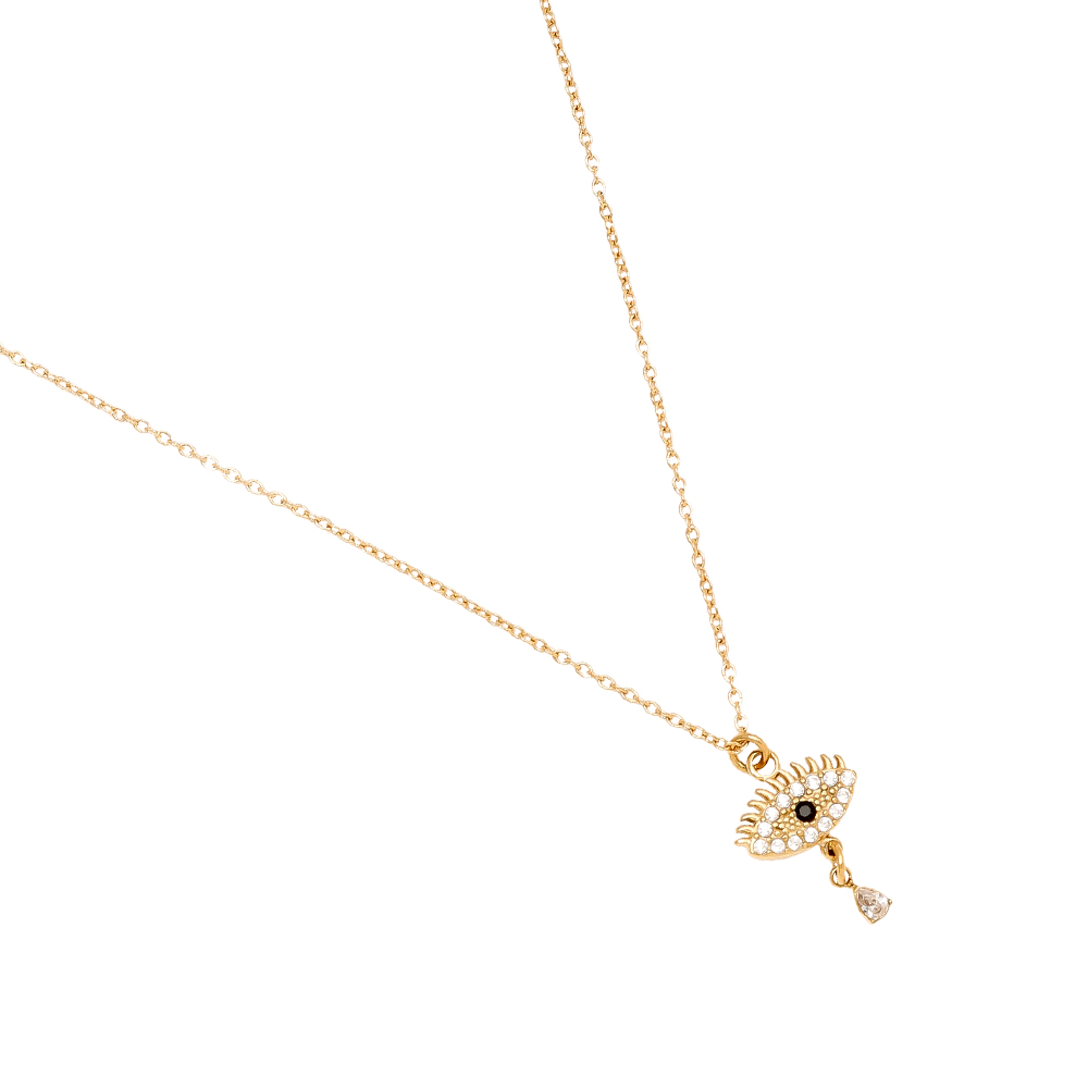 39cm Diamond Eye Edelstahl Halskette    