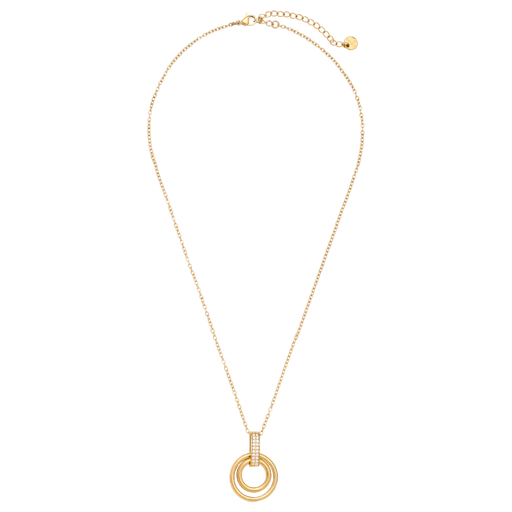Edelstahl Halskette 60cm Cycle And Diamond Lock