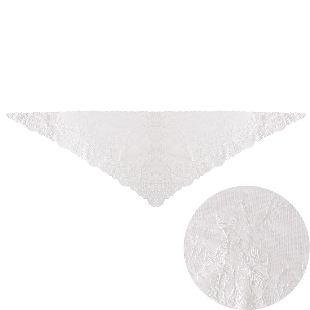 90*27cm Einfarbiger Vintage Blumenmuster Lace Schal