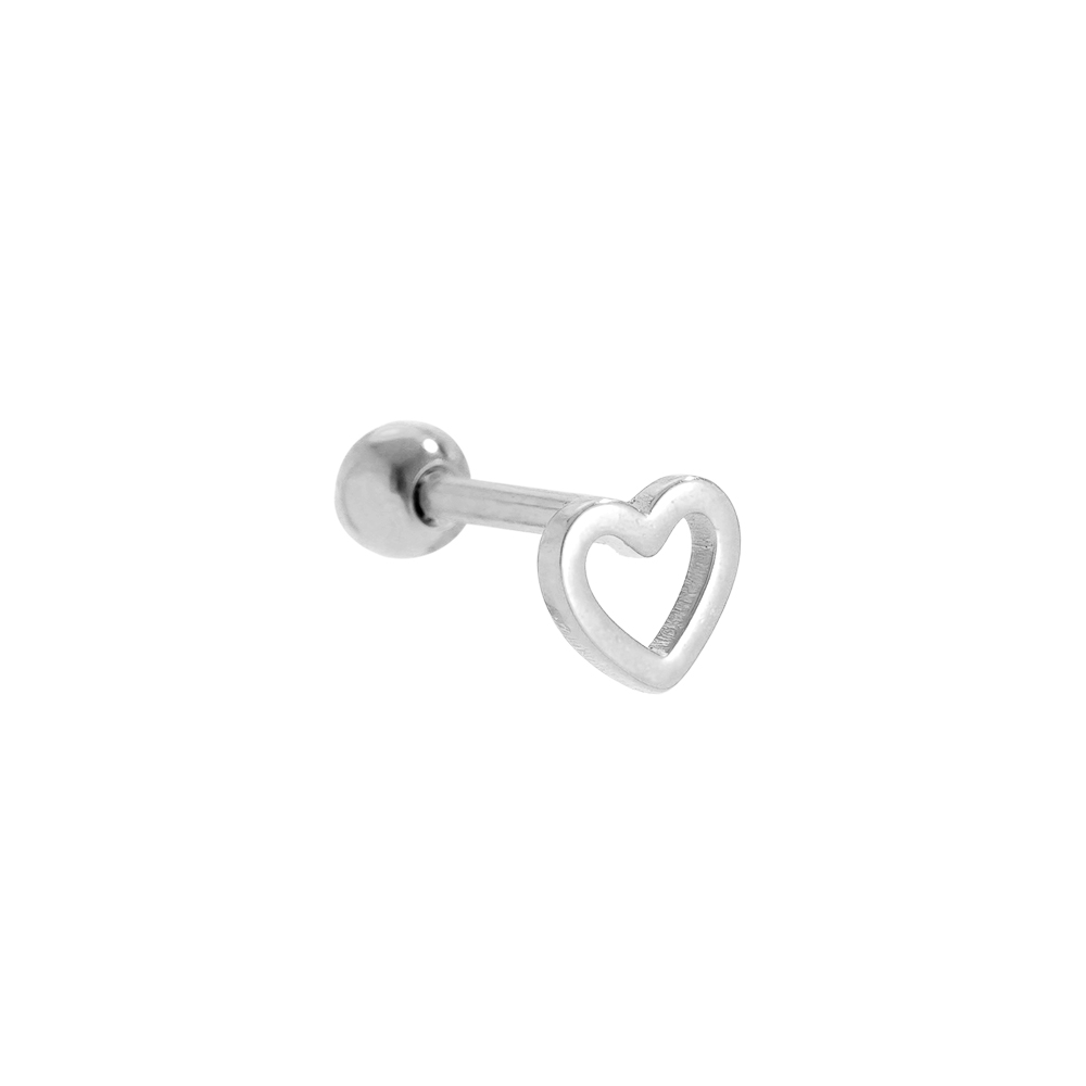 5mm Mini Hollow Heart Edelstahl Piercing     