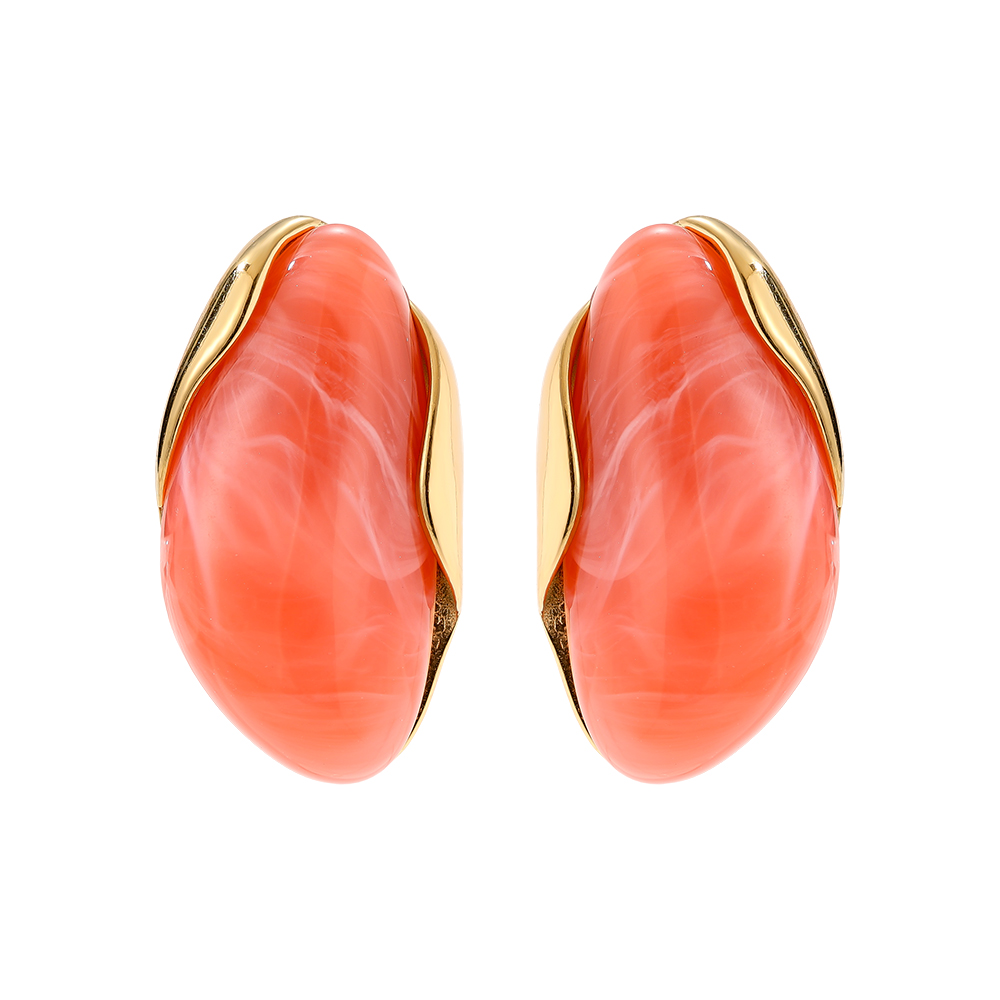 35mm Nice Resin Edelstahl Ohrringe   