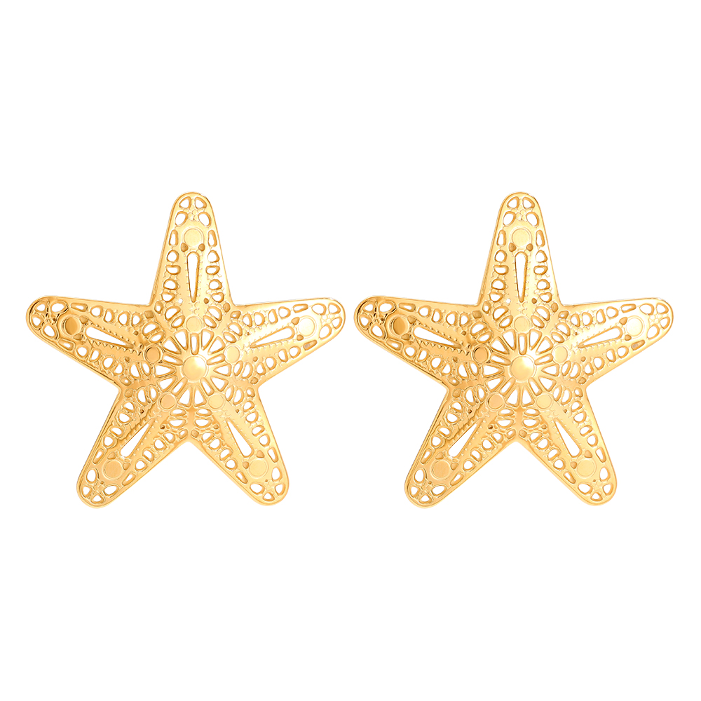 45mm Nice Sea Star Edelstahl Ohrringe  