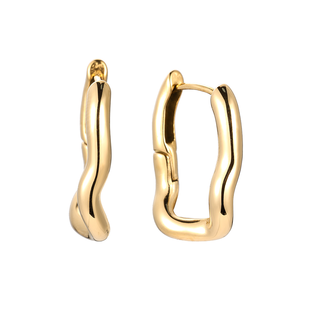 Edelstahl Ohrringe Molten Chain Link