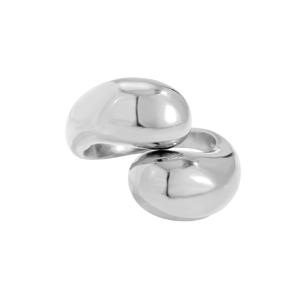 Two Drops Edelstahl Ring