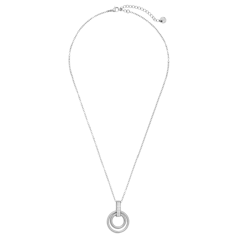 Edelstahl Halskette 60cm Cycle And Diamond Lock