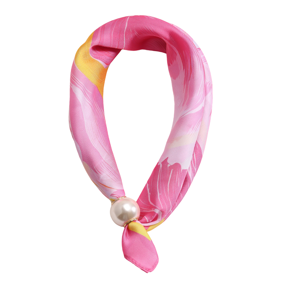 43cm Stilvolles Rosa Muster Perlen Schal 