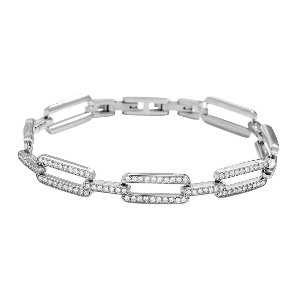 18cm Diamond Long Cube Edelstahl Armkette    