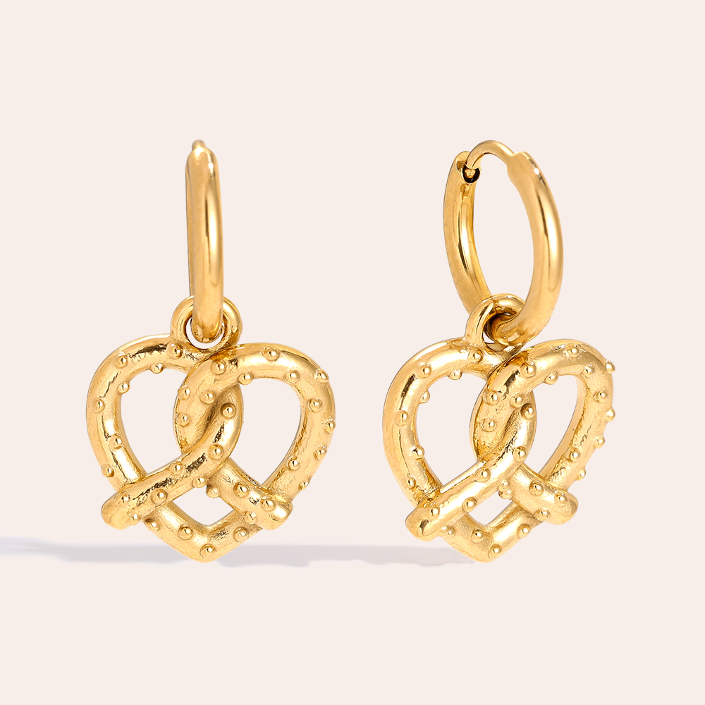2.5cm Just Pretzel Edelstahl Ohrringe        