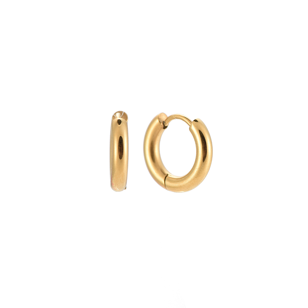 16mm Simple Hoop Edelstahl Ohrringe