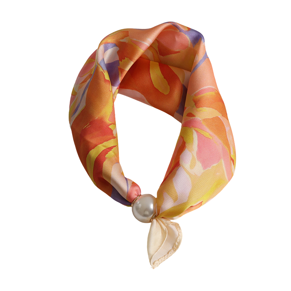 43cm Aquarell Muster Perlen Schal