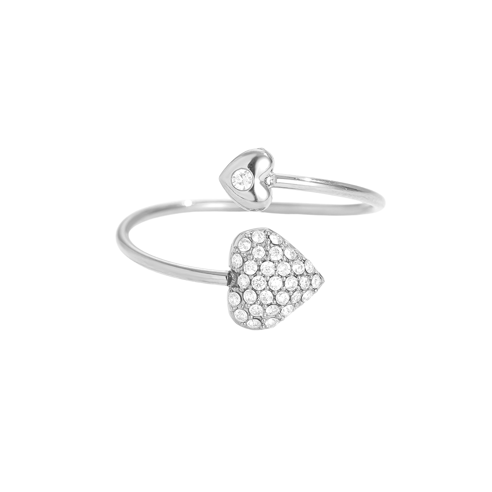 Heart Hug Edelstahl Ring   