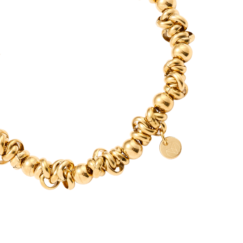 Elastic Rings And Beads Edelstahl Armkette    