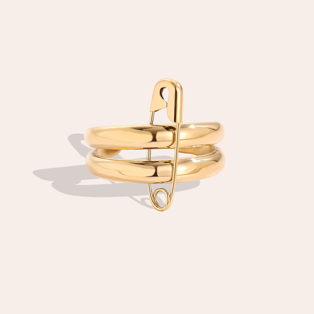 Simple Two Layer With Pin Edelstahl Ring       