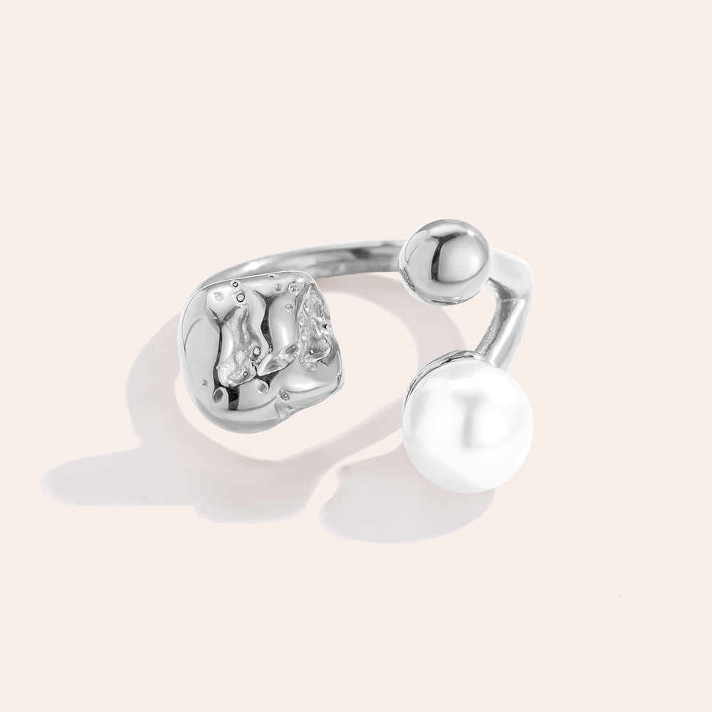 Pearl In Design Edelstahl Ring       
