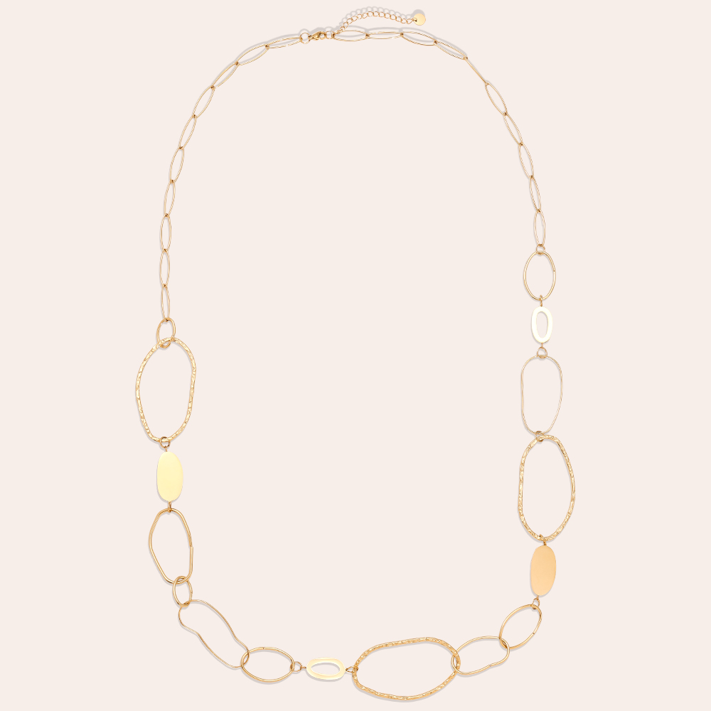 Edelstahl Halskette 90cm Various Oval Chain