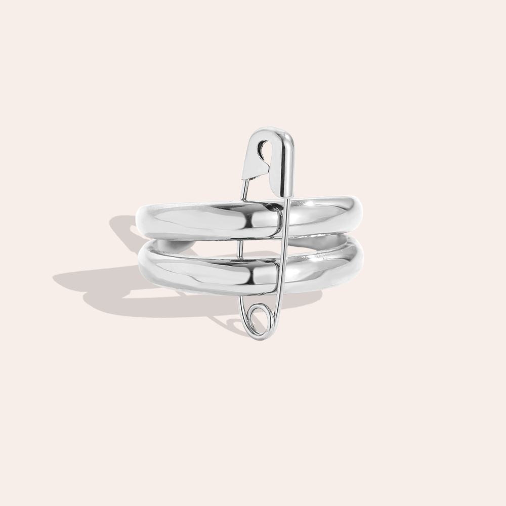 Simple Two Layer With Pin Edelstahl Ring       