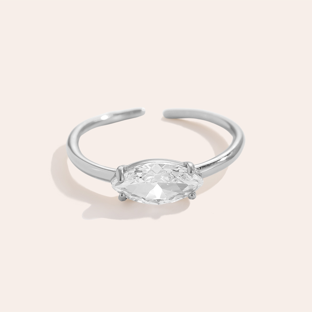 Eye Diamond Edelstahl Ring    