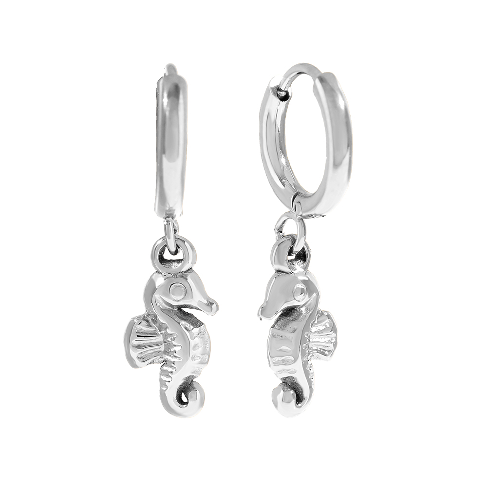 25mm Sea Horse Edelstahl Ohrringe     