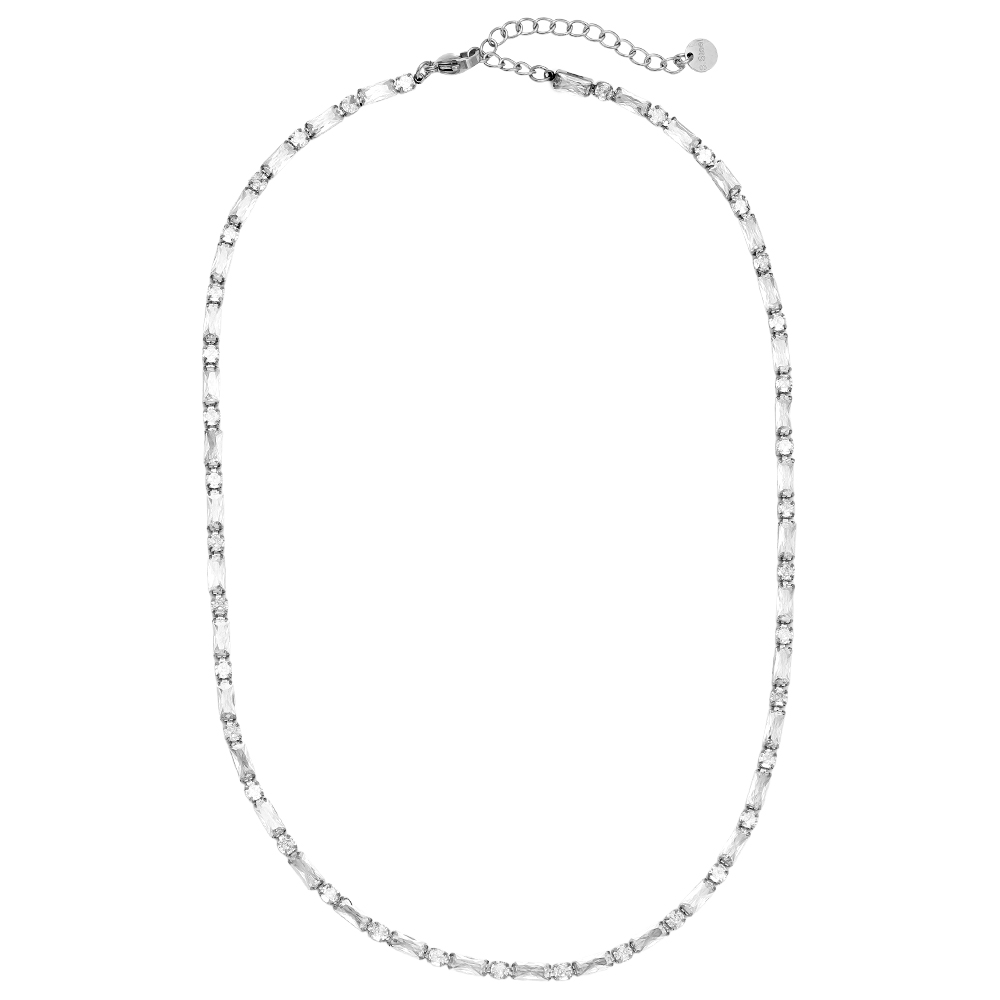 Edelstahl Halskette 40cm Diamond Cube And Dot Chain
