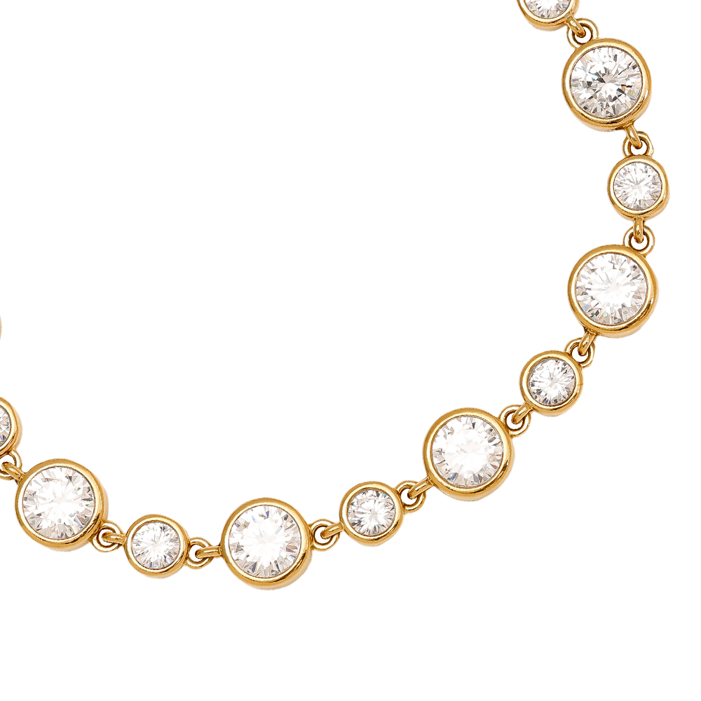 16cm Fancy Round Diamond Chain Edelstahl Armkette   