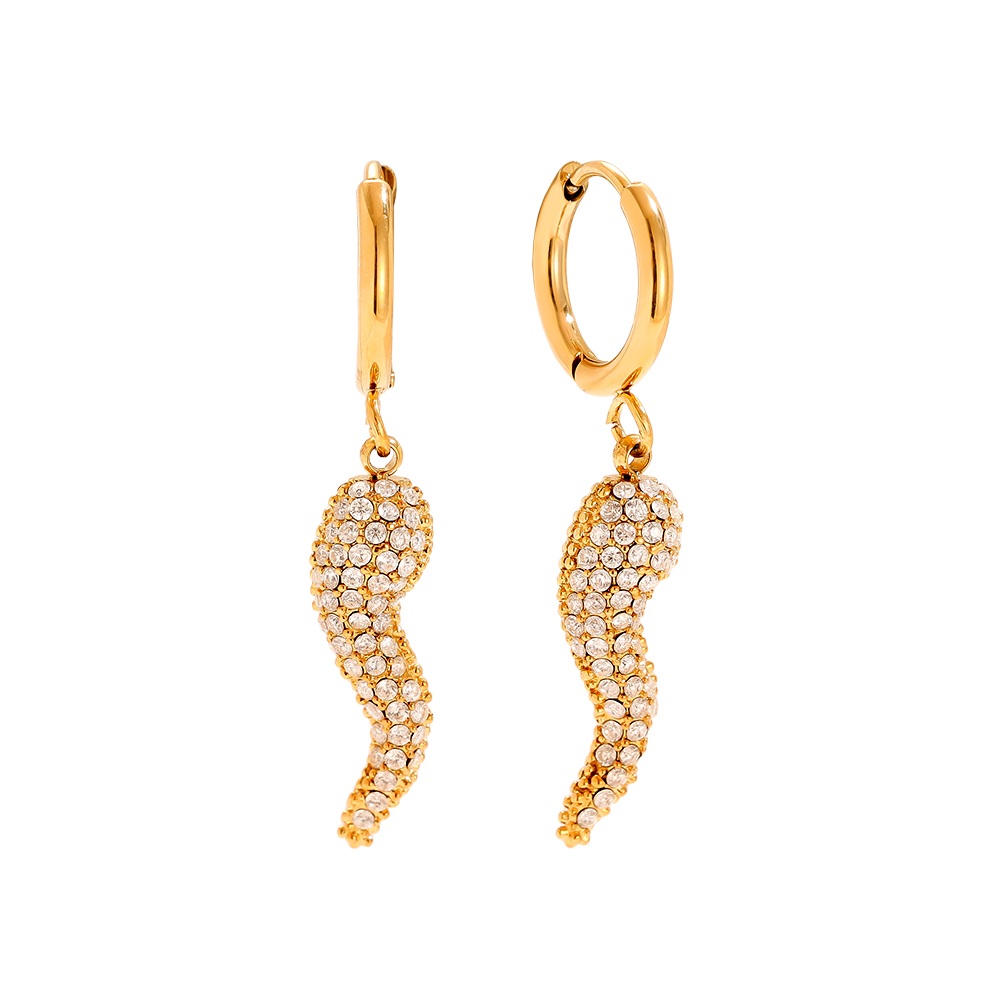 32mm Diamond Pepper Edelstahl Ohrringe        