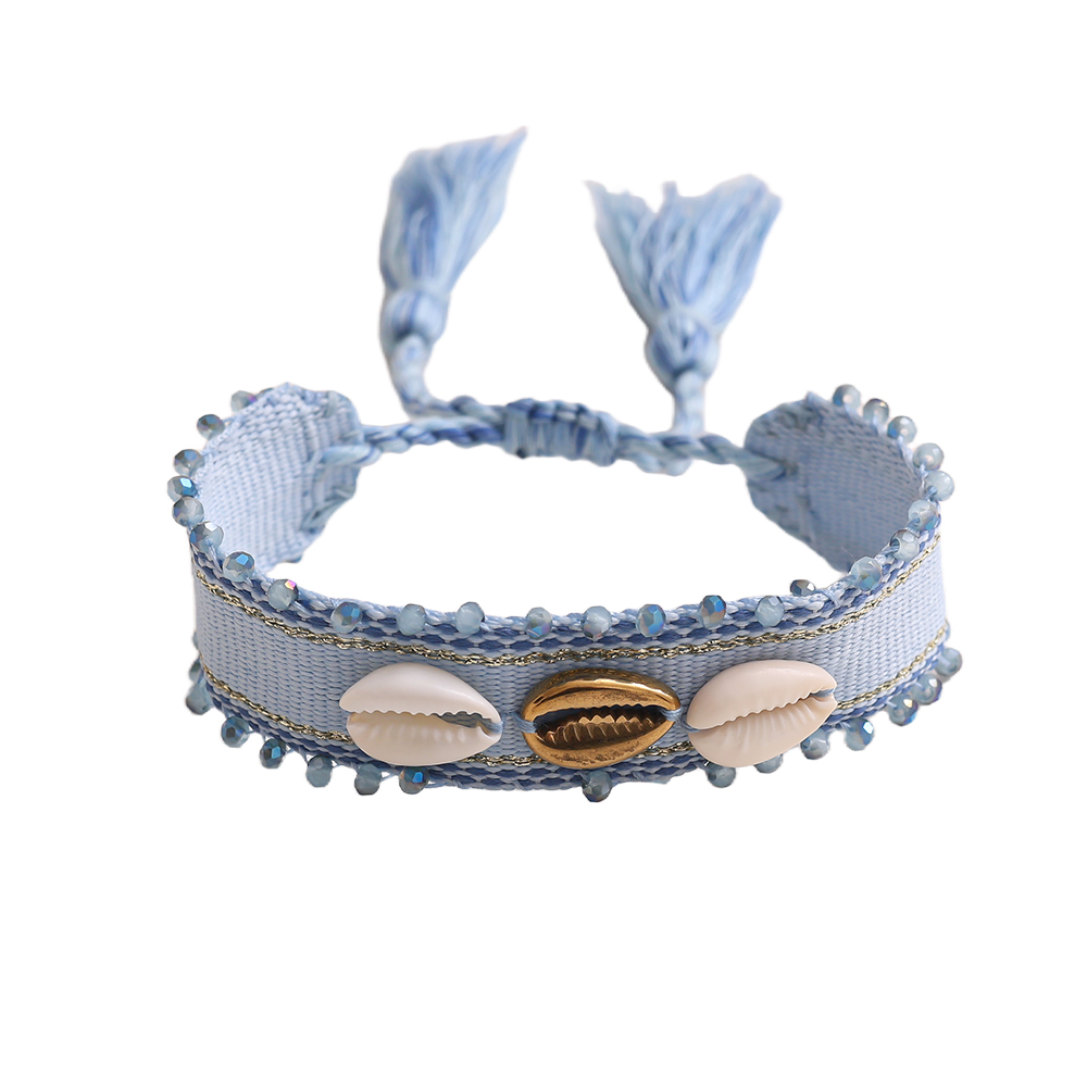 Muschel auf einem Polyesterbeutel Edelstahl Armband