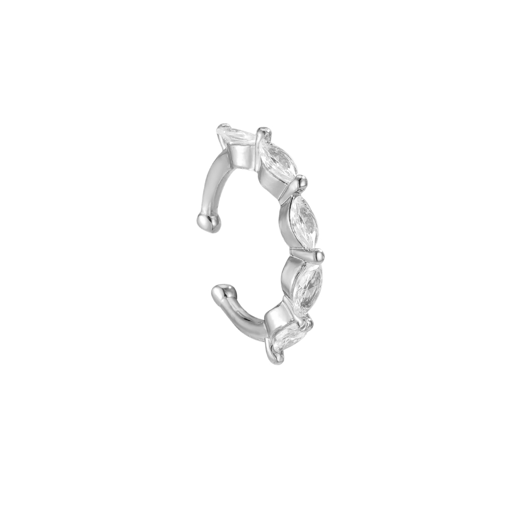Vergoldete Ear-cuffs 16mm Zirkonia Punkte