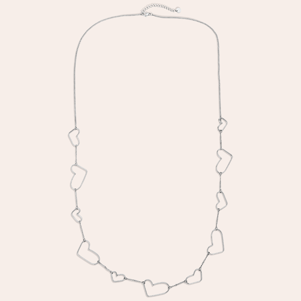Edelstahl Halskette 90cm Cool Hearts