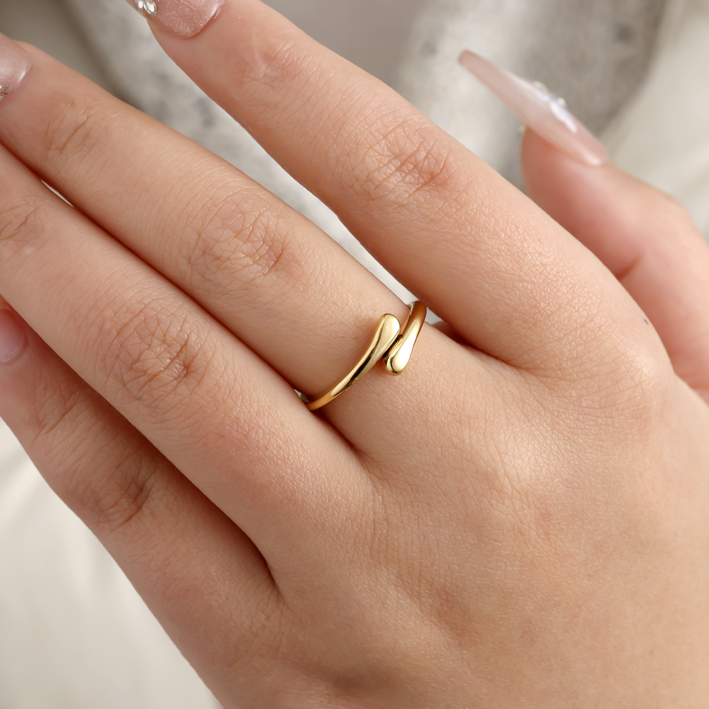 Tiny Drops Edelstahl Ring