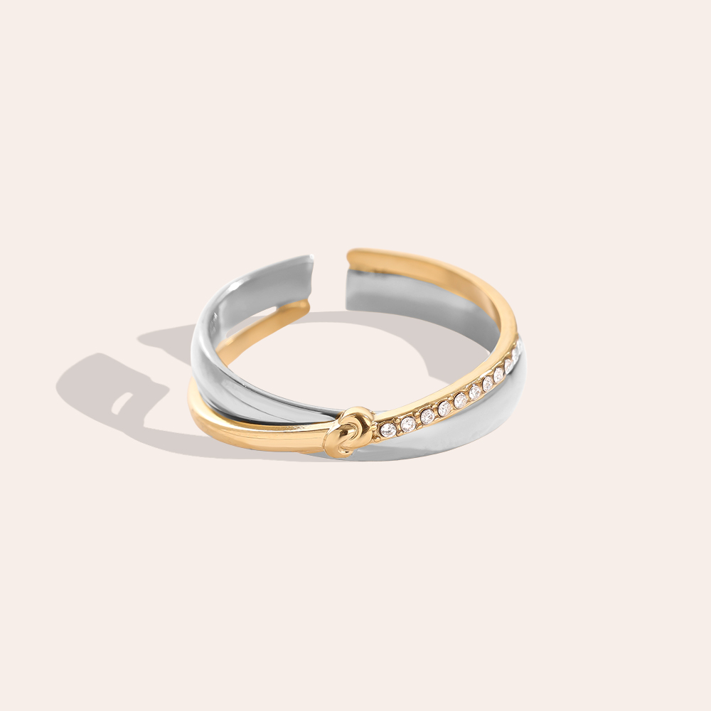 X Style Diamond Edelstahl Ring     