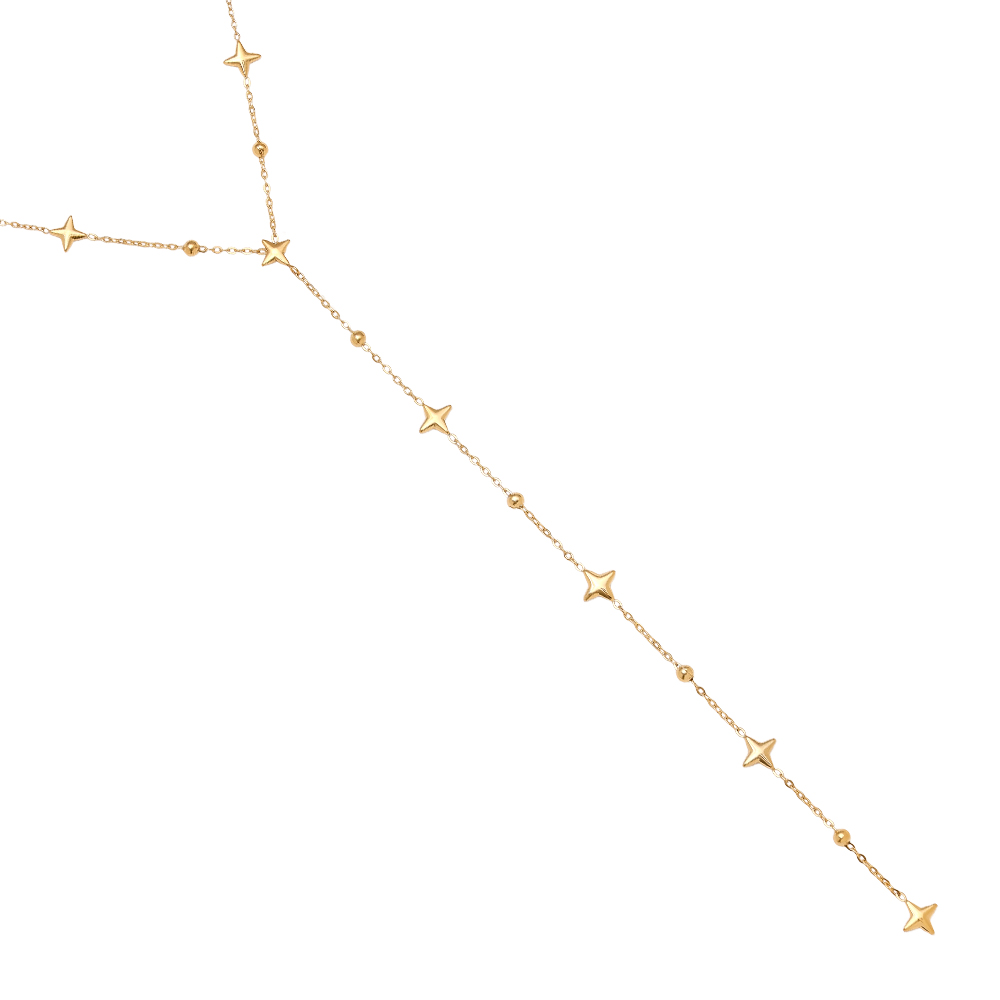 Edelstahl Halskette 39cm Y Style Star