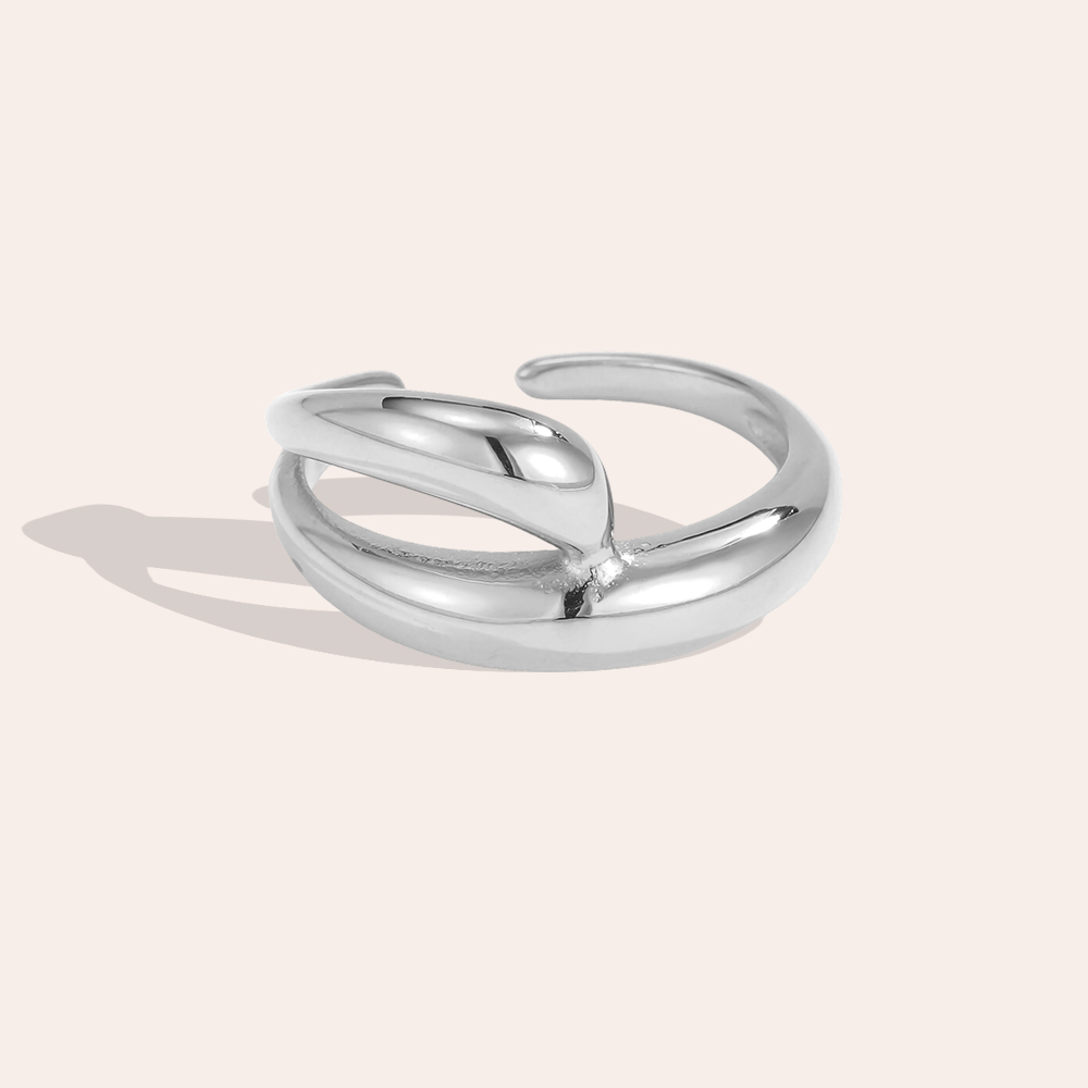 Edelstahl Ring Verstellbarer Minimalistisches Design