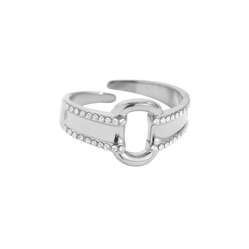O In Diamond Edelstahl Ring     