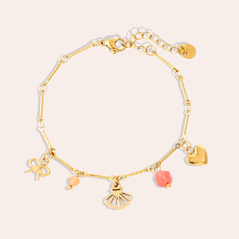 17cm Many Sweet Charms Edelstahl Armband  