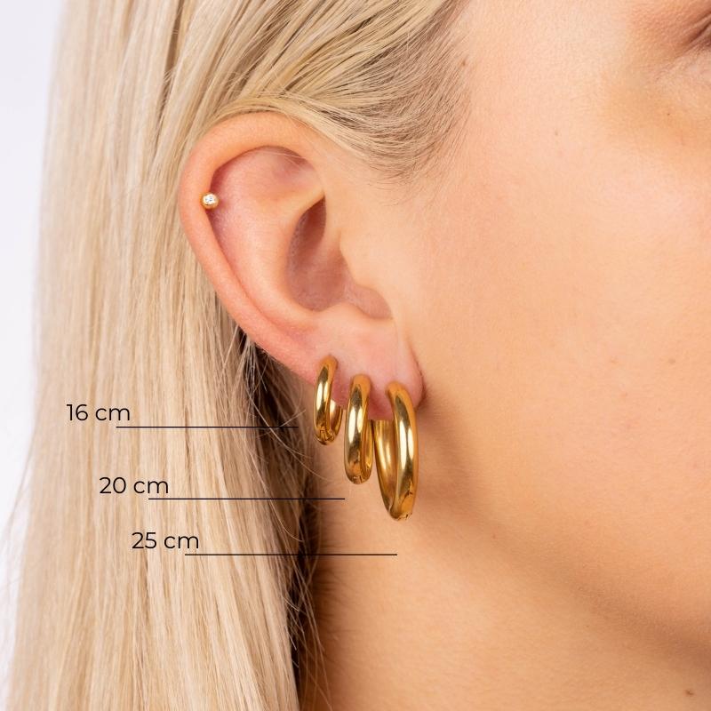 25mm Simple Hoop Edelstahl Ohrringe