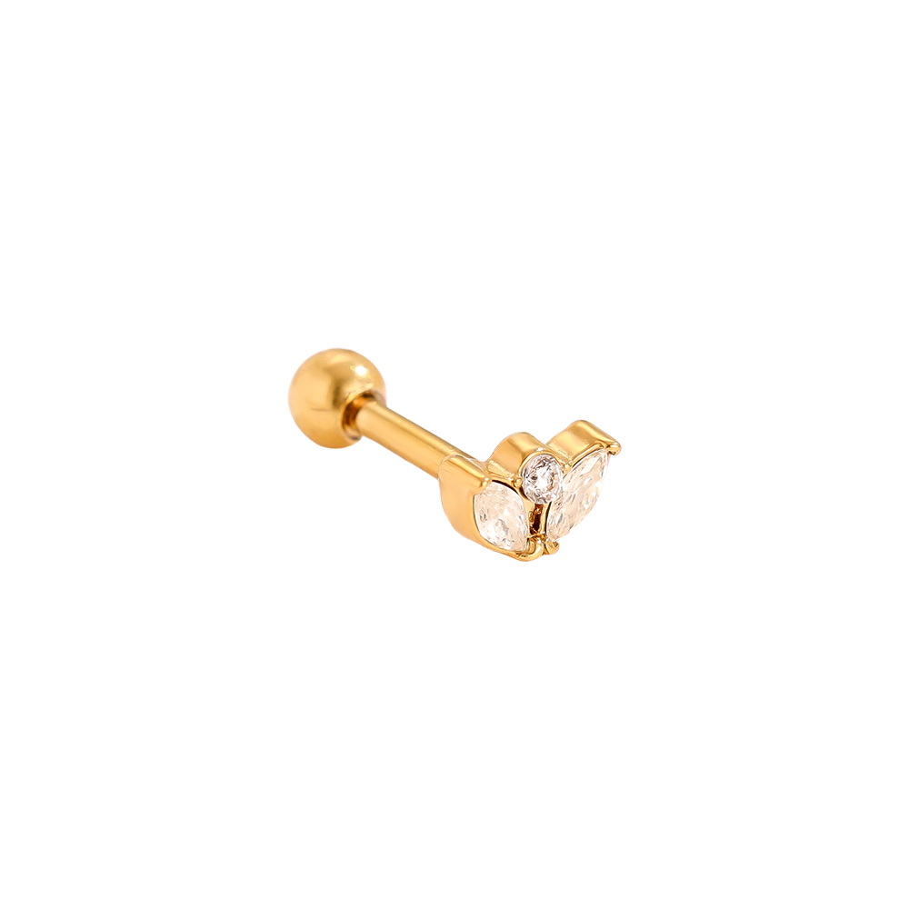 5mm Mini Diamond Crown Edelstahl Piercing      