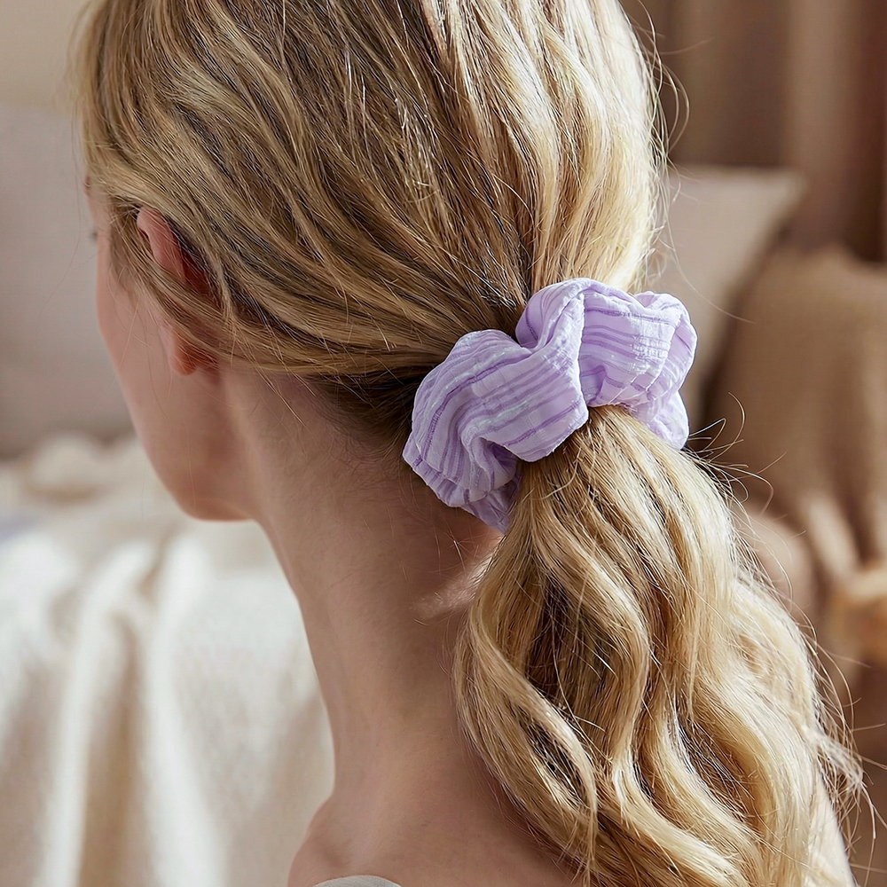 Pastel Streifen Scrunchie